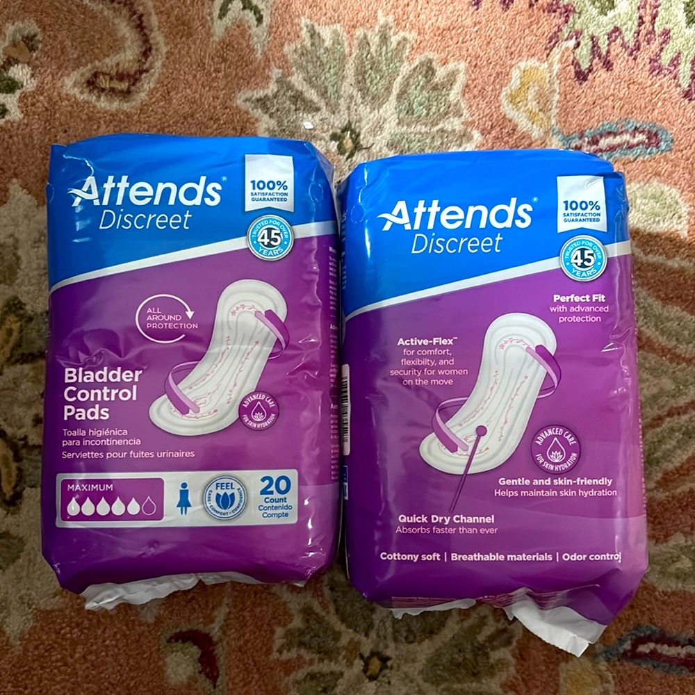 Incontinence pads women ladies or period sz maximum sanitary new sealed liners